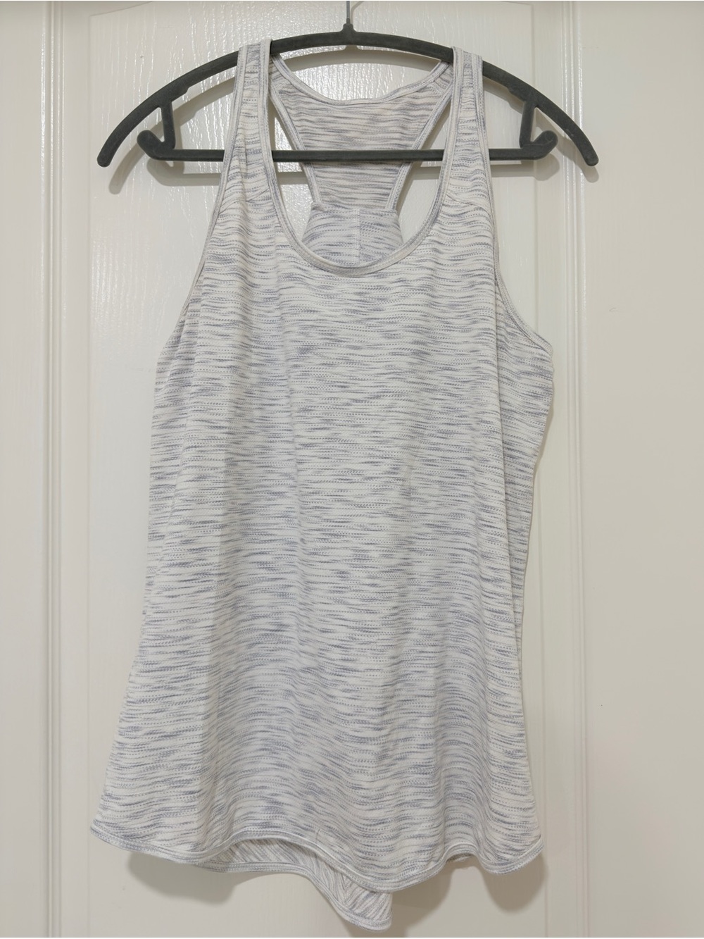lululemon Racerback Tank Top Women's 8 Gray Space Dye Athletic Yoga